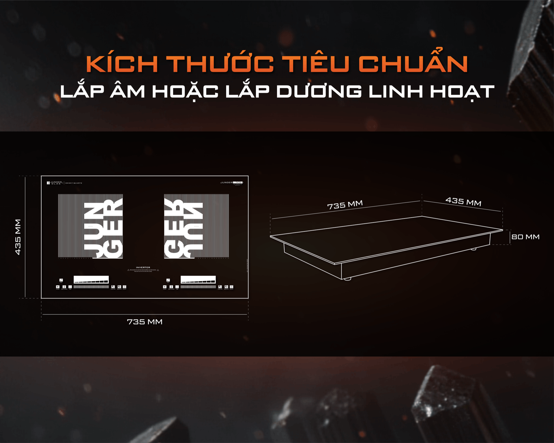 Bếp từ đôi Junger CEJ-222-INVERTER