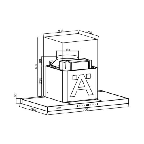 Máy hút mùi gắn tường Hafele HC-H706WB