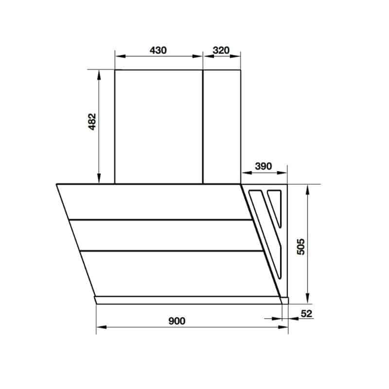 Máy hút mùi gắn tường Hafele HC-H902WC 538.81.742
