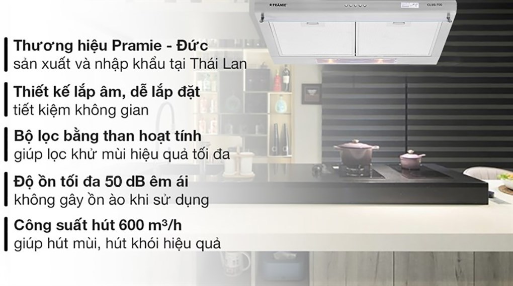 Máy hút mùi Pramie CL9S-700