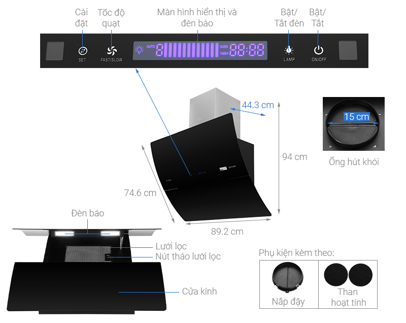 Máy hút mùi Pramie DE19-900