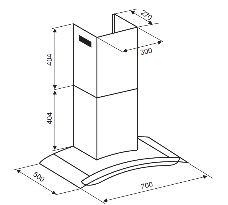 Máy hút mùi Batani BA-07GB