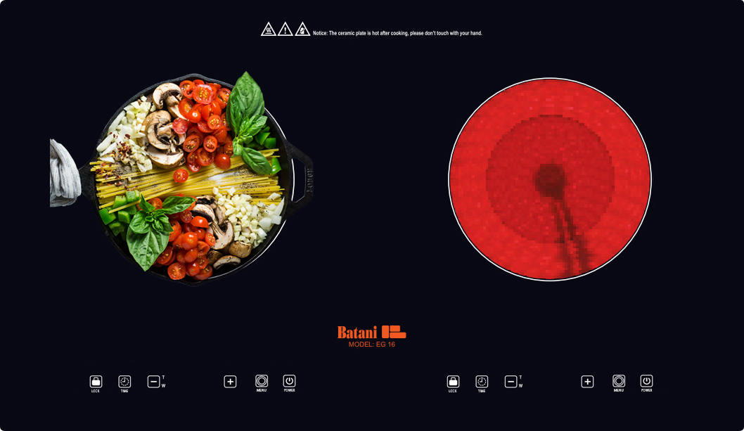 Bếp điện từ đôi Batani EG-16A