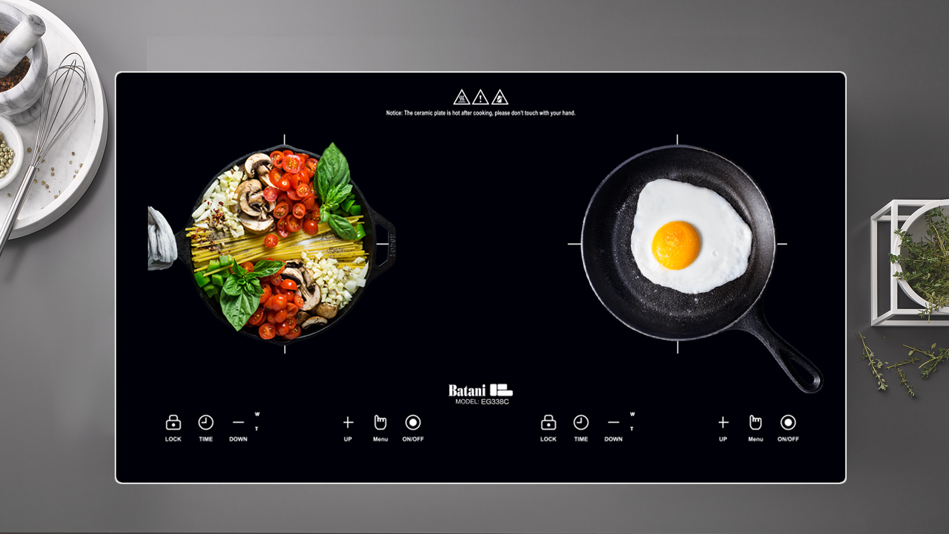 Bếp từ đôi Batani EG-338C