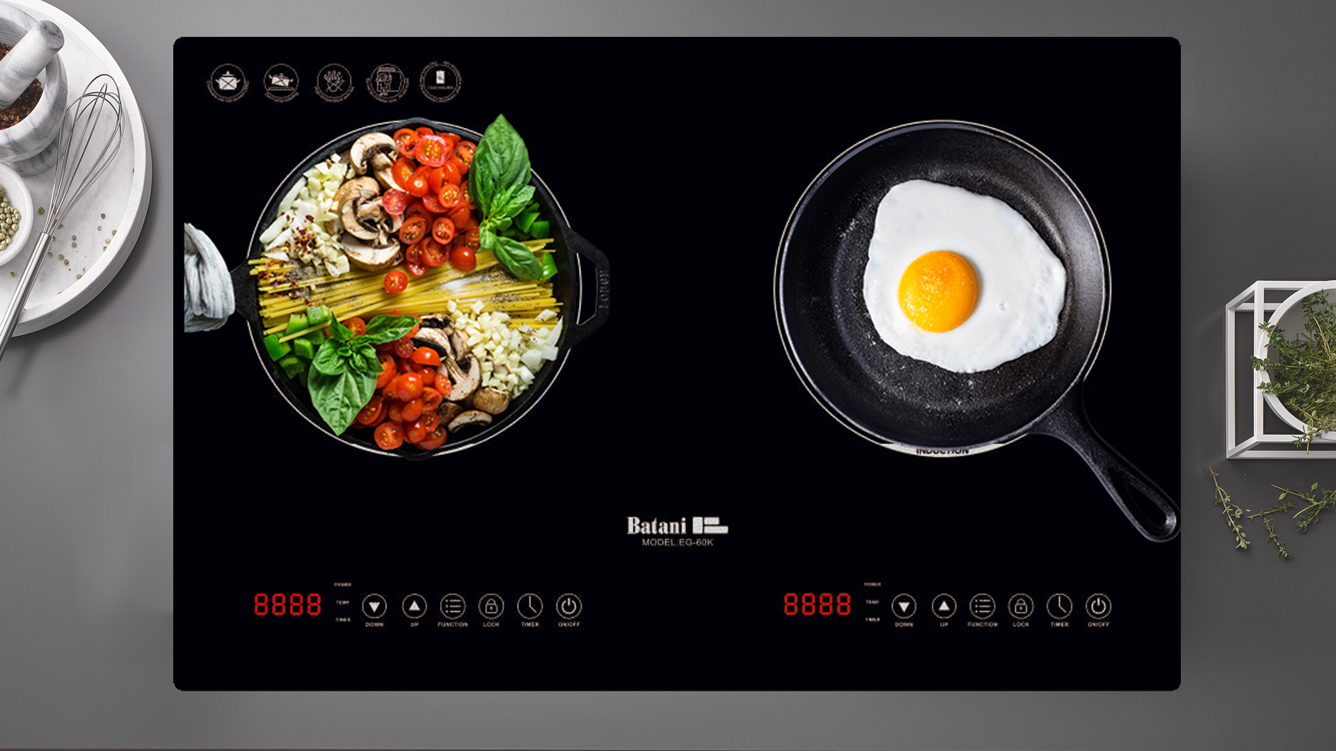 Bếp từ đôi Batani EG-60K