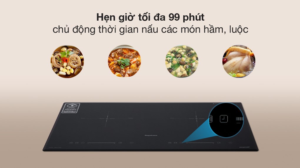 Bếp từ đôi Nagakawa NAG1213M