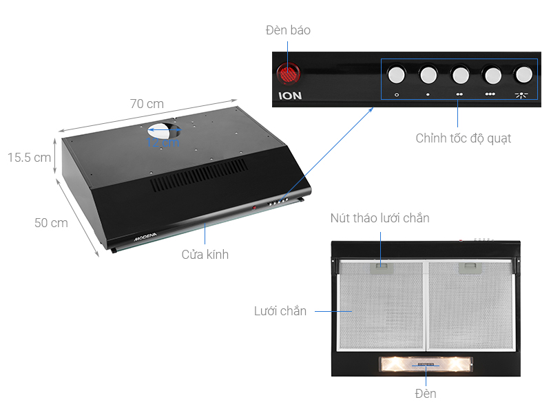 Máy hút mùi Modena CX 9301