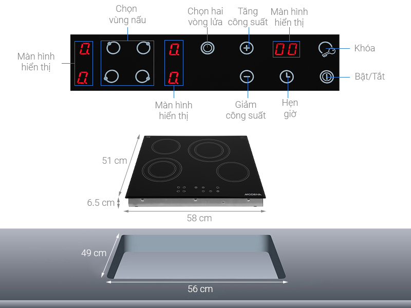 Bếp hồng ngoại Modena BC1641