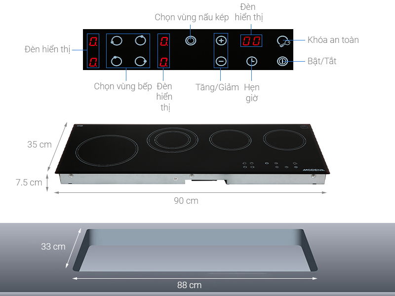 Bếp hồng ngoại Modena BC 1941