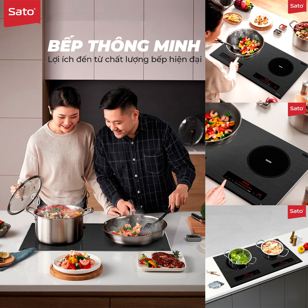 Bếp điện từ Sato SIH376 N2.3 (B)