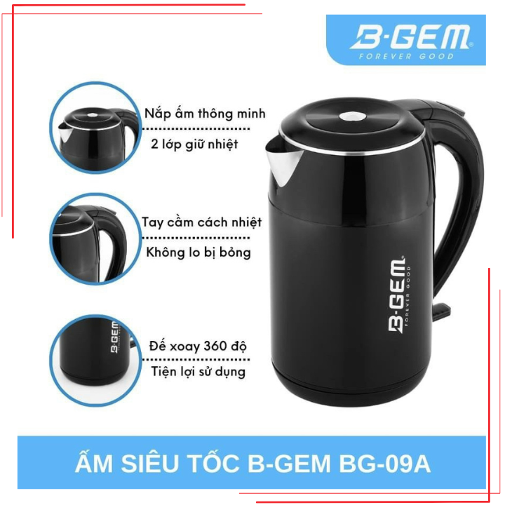 ẤM SIÊU TỐC 2 LỚP B-GEM BG-09A