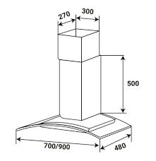 Máy hút mùi Kaff KF-GBT9007