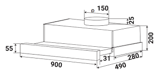 Máy hút mùi Kaff KF-TL900ST