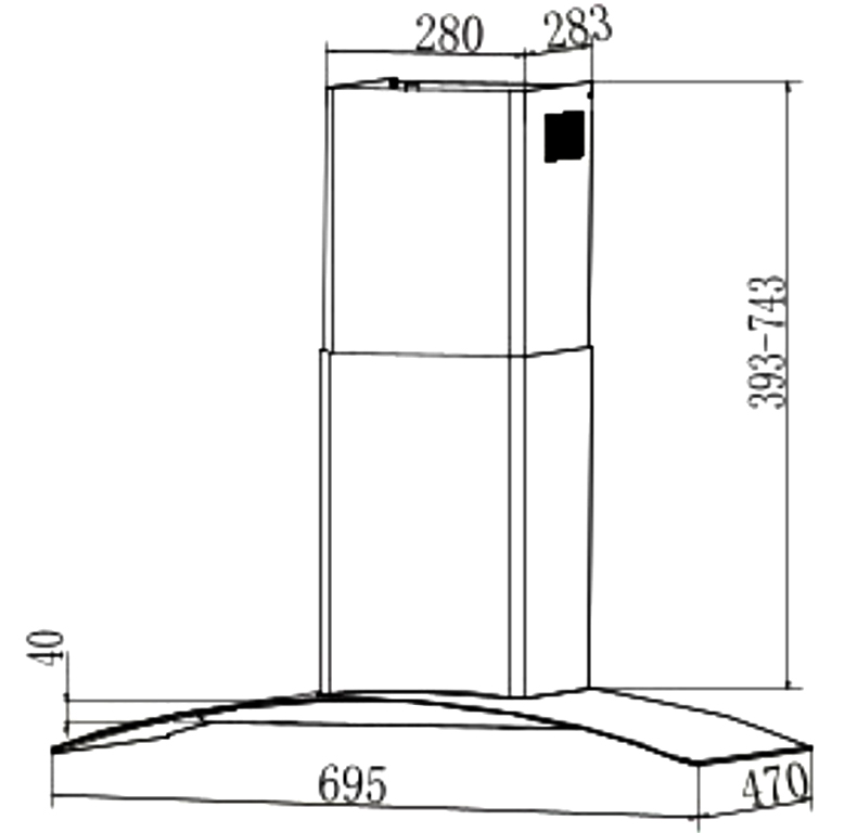 Máy hút mùi Grob GHA-K2700 NEW