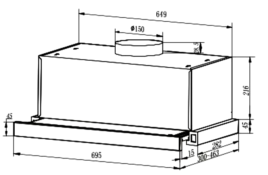Máy hút mùi Grob GH-700BO NEW