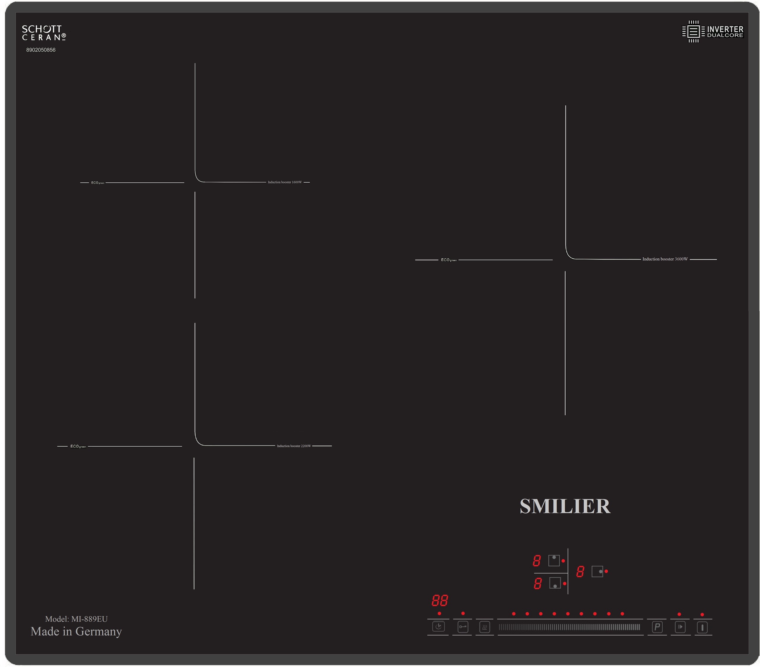 Bếp từ Smiler MI-889EU