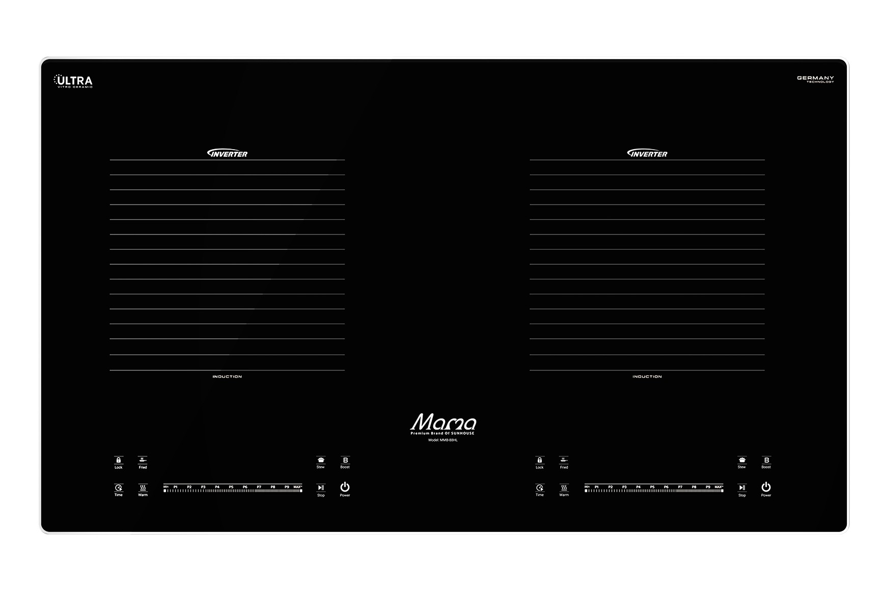 Bếp đôi điện từ SUNHOUSE MAMA MMB88DY