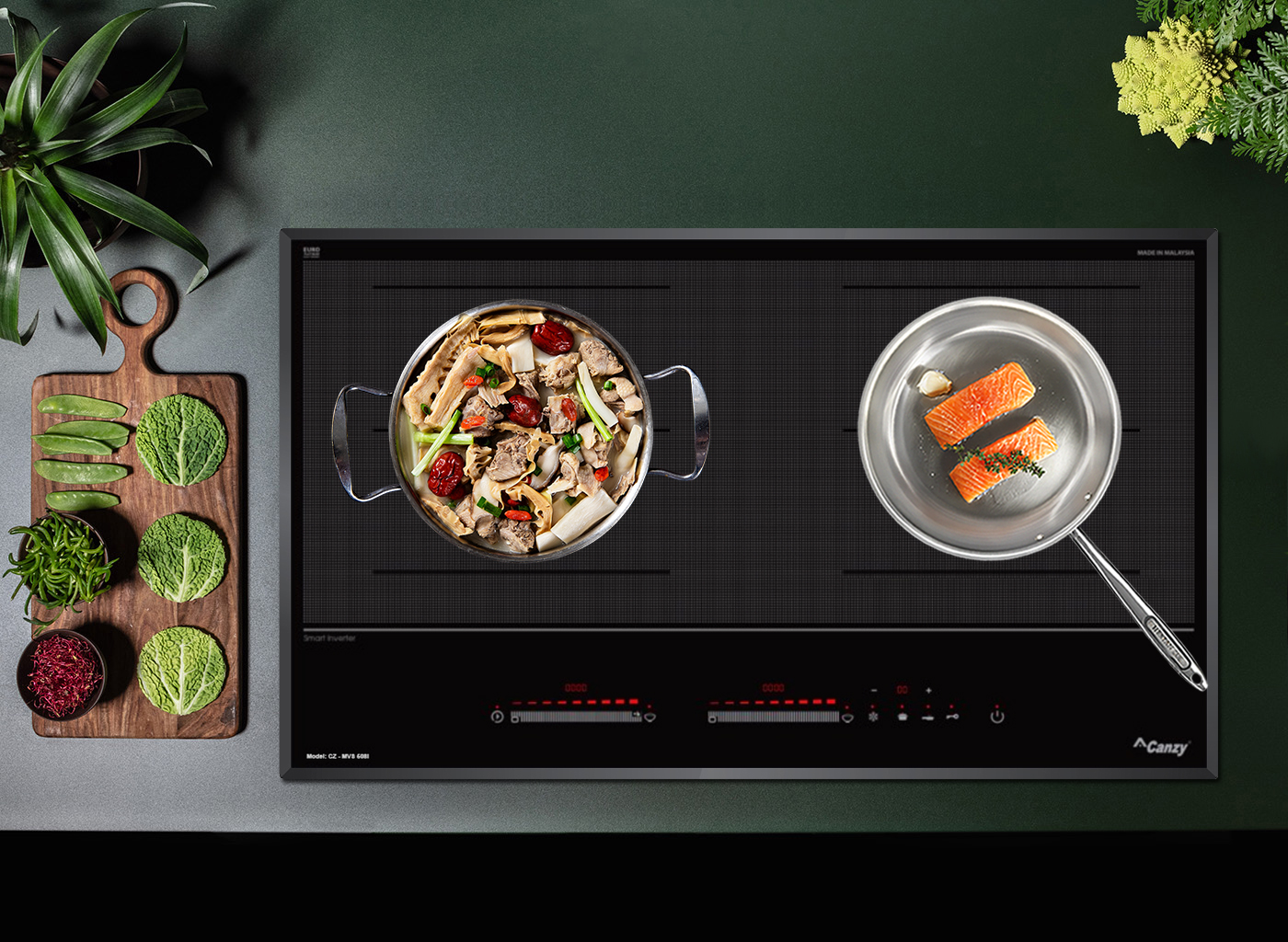 Khám phá chi tiết bếp điện từ Canzy CZ‑MVS508IH