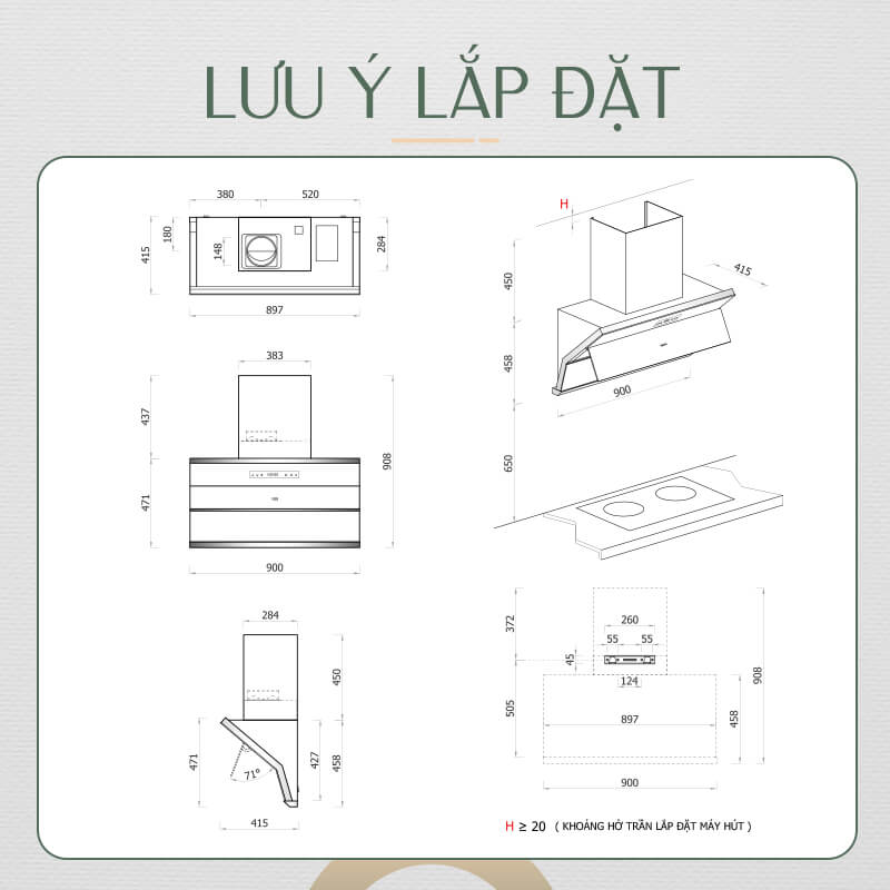 Máy hút mùi Enic MH45