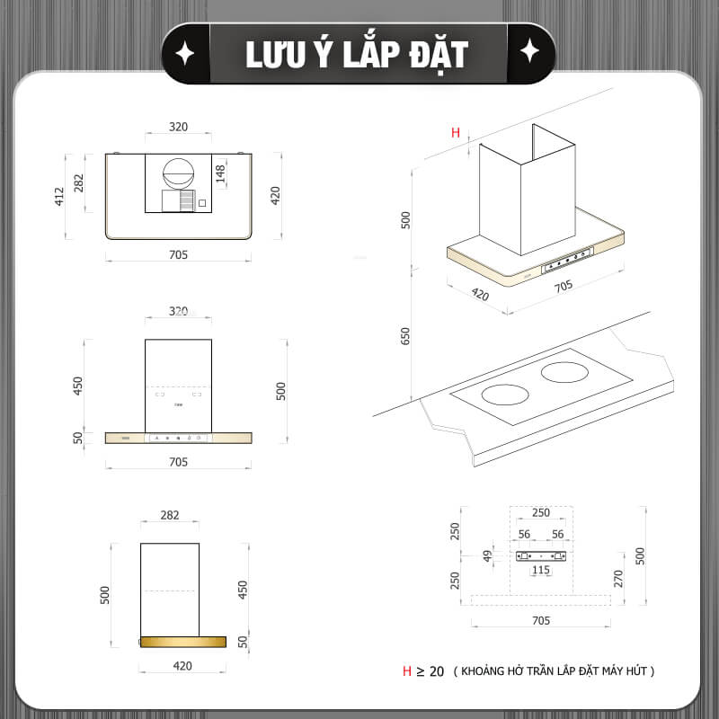 Máy hút mùi Enic T01