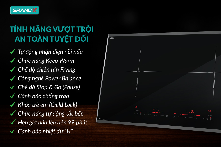 Bếp từ GRANDX GX IH682SE SERIES 6