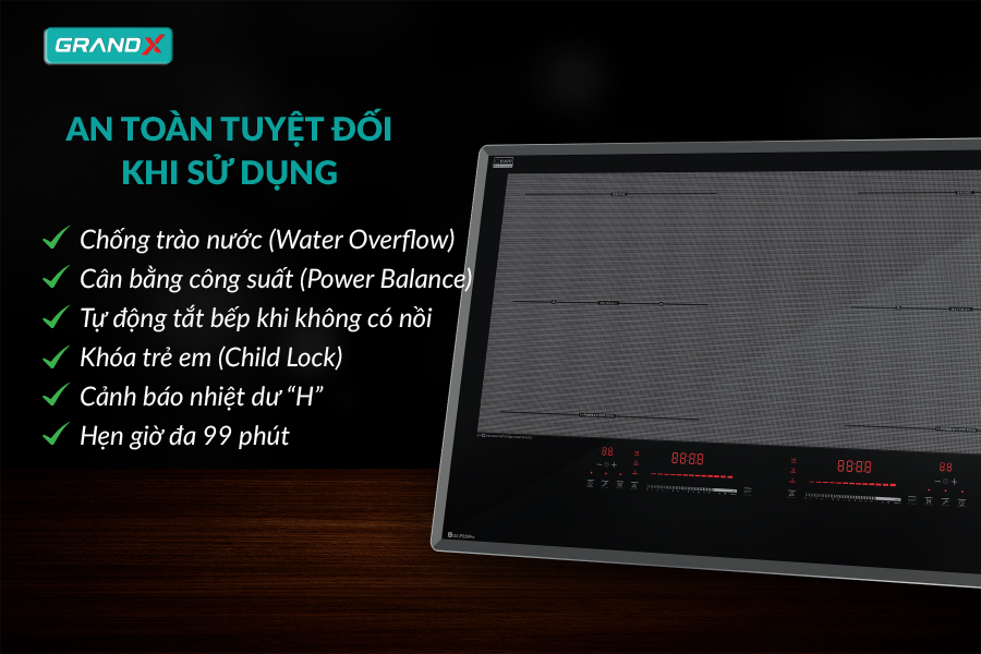 Bếp từ GRANDX GX IP839 PRO SERIES 8