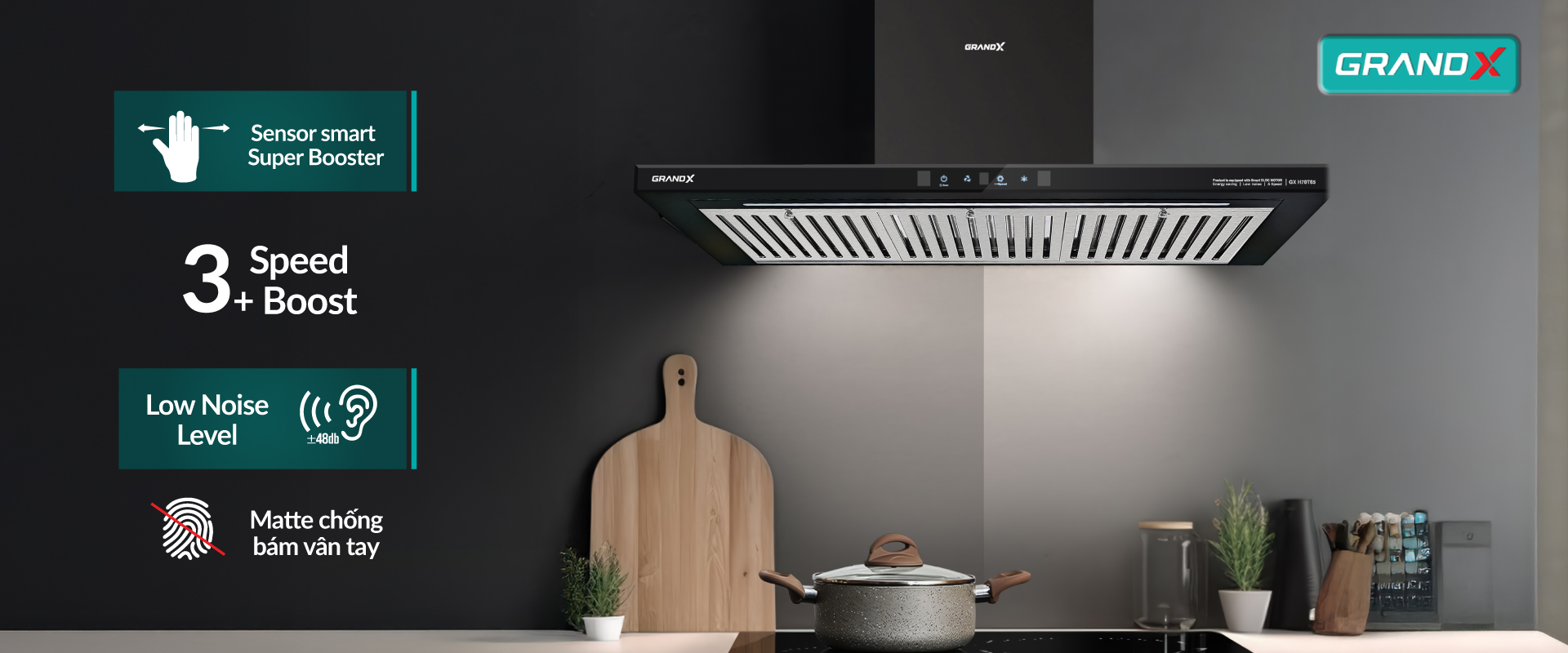 Máy hút mùi Grandx GX H90T65