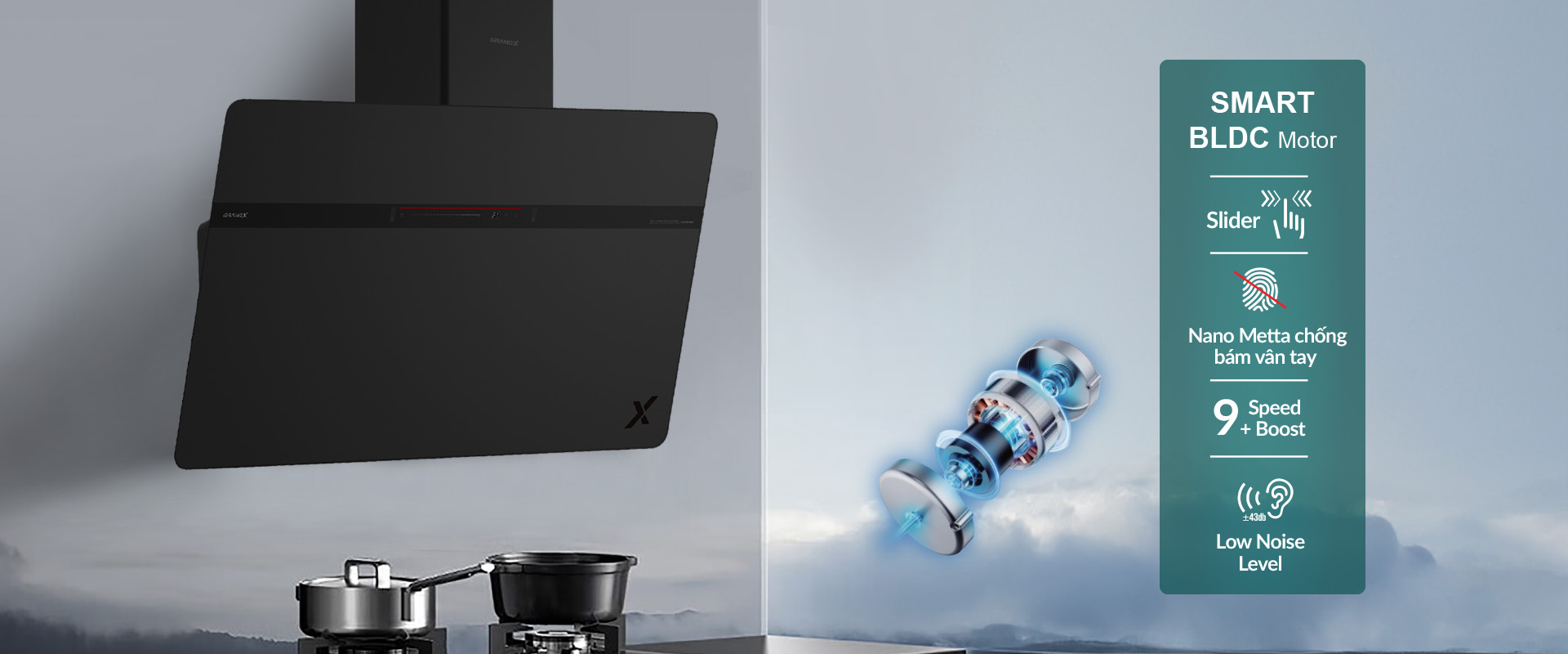 Máy hút mùi Grandx GX H70S86B