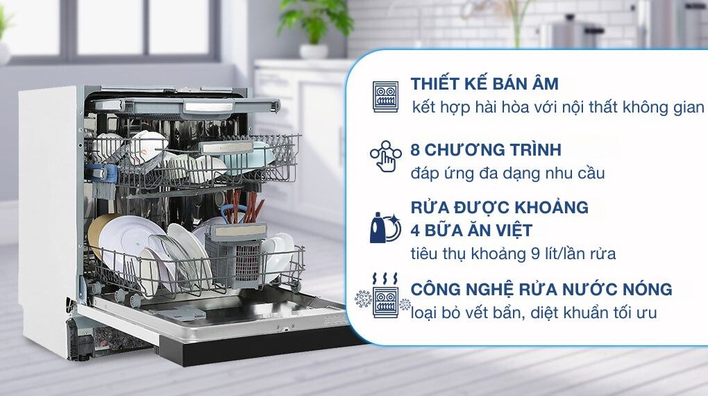 Những ưu điểm của máy rửa chén Hafele HDW-HI60B
