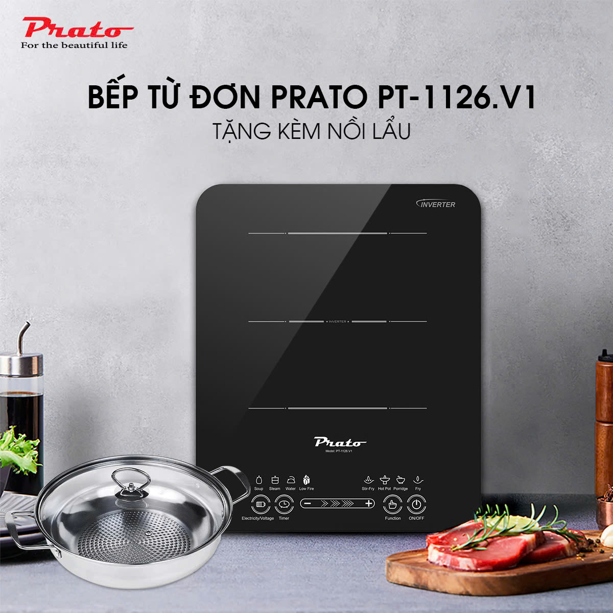 Bếp từ đơn Prato PT-1126.V1