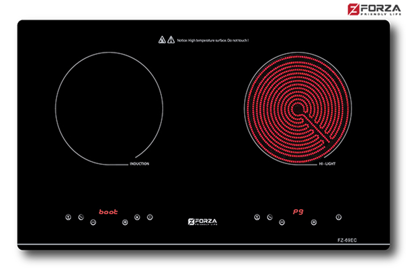 Bếp Đôi 1 Từ 1 Hồng Ngoại FZ-69 EC Sự Kết Hợp Hoàn Hảo Giữa Cảm ứng Từ và Hồng Ngoại