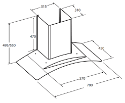 HÚT MÙI ÁP TƯỜNG KÍNH CONG KÍCH THƯỚC 700MM CARINYCAW-7021/GL