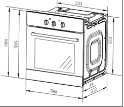 LÒ NƯỚNG ĐIỆN ÂM TỦ ĐIỀU KHIỂN CƠ CARINY CAOM-6060GB