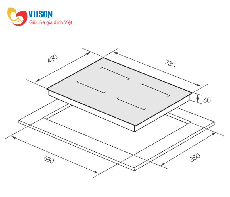 Bếp từ đôi GrandX GX-IP689SE