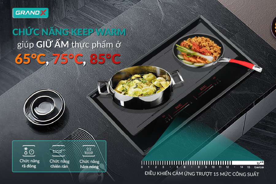 BẾP TỪ ĐÔI GRANDX GX IH858PRO