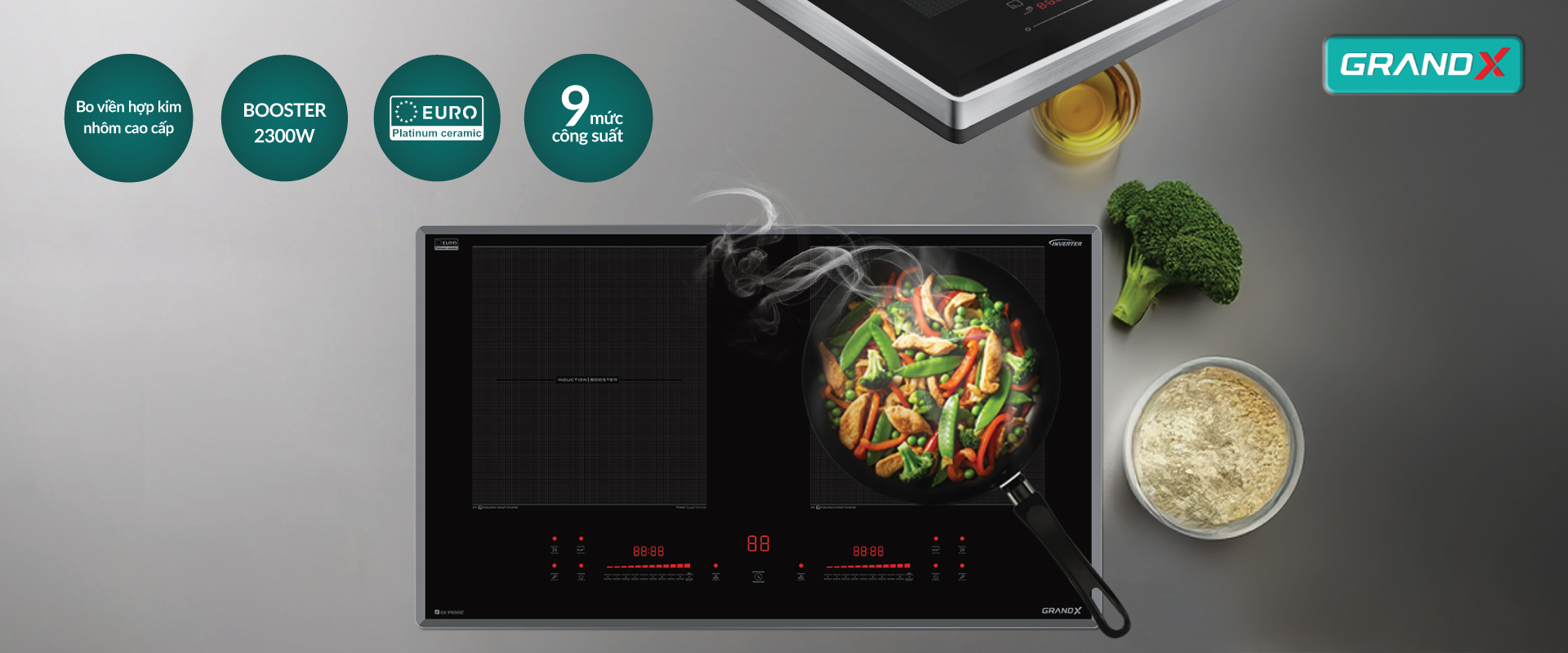 Bếp từ đôi Grandx GX IP659SE