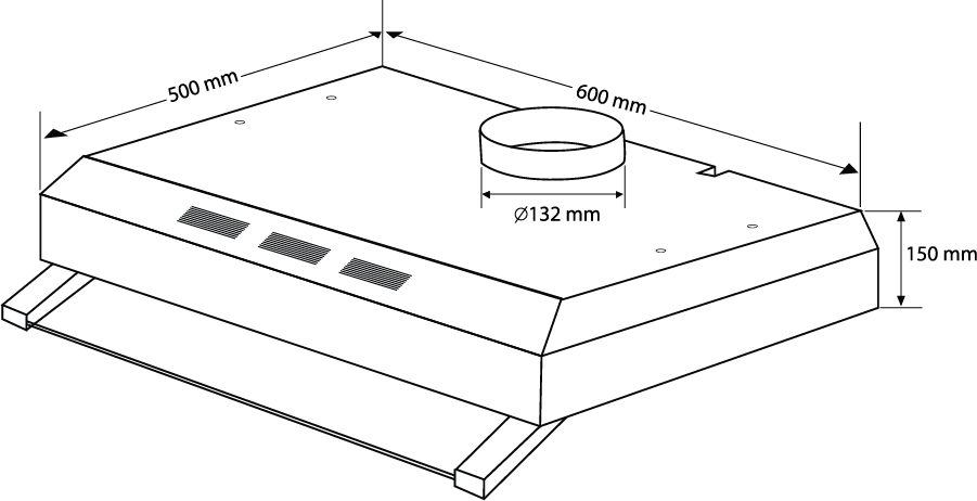 Máy Hút Mùi Âm Tủ Gertech GT-H303