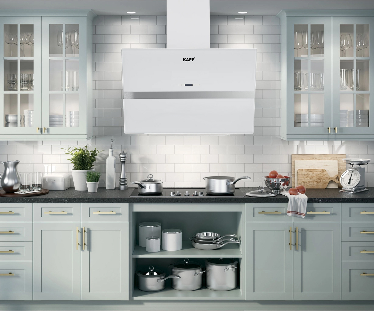 Máy hút mùi Kaff KF-LUX-AT70FH-WH