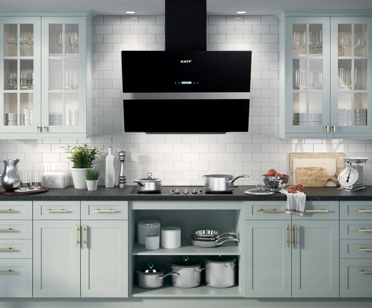 Máy hút mùi phẳng KAFF KF-LUX-AT70FH-BK