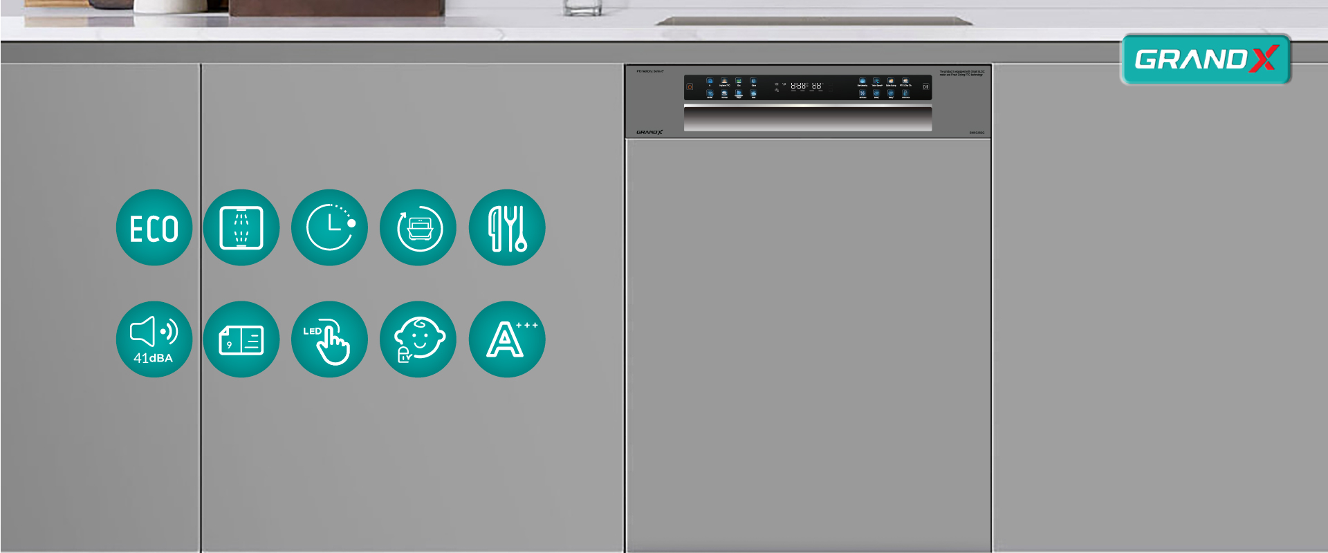 Máy rửa bát GrandX SMI8GX82G