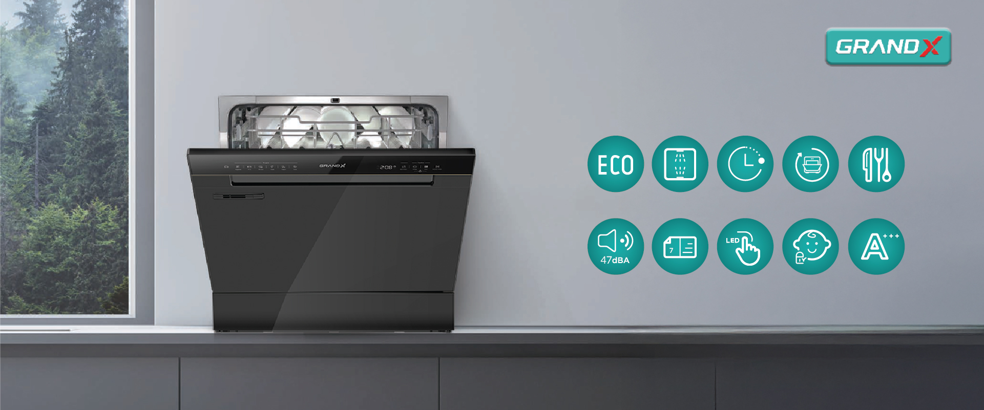 Máy rửa bát GrandX SMS6GX10G