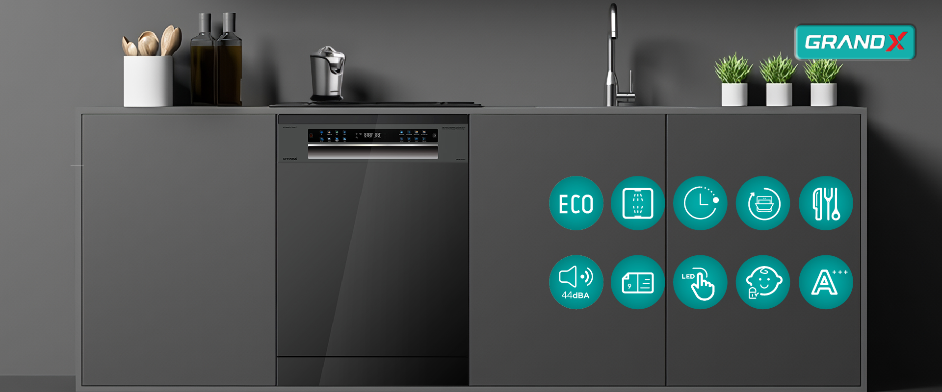 Máy rửa bát GrandX SMS8GX87B