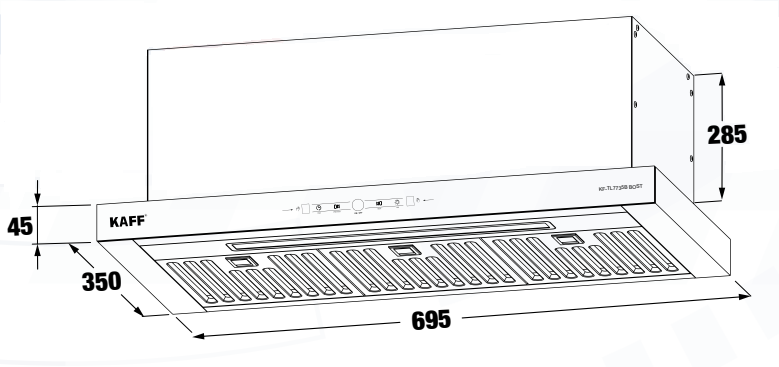 Máy hút mùi âm tủ vẫy tay KF-TL7735S BOST