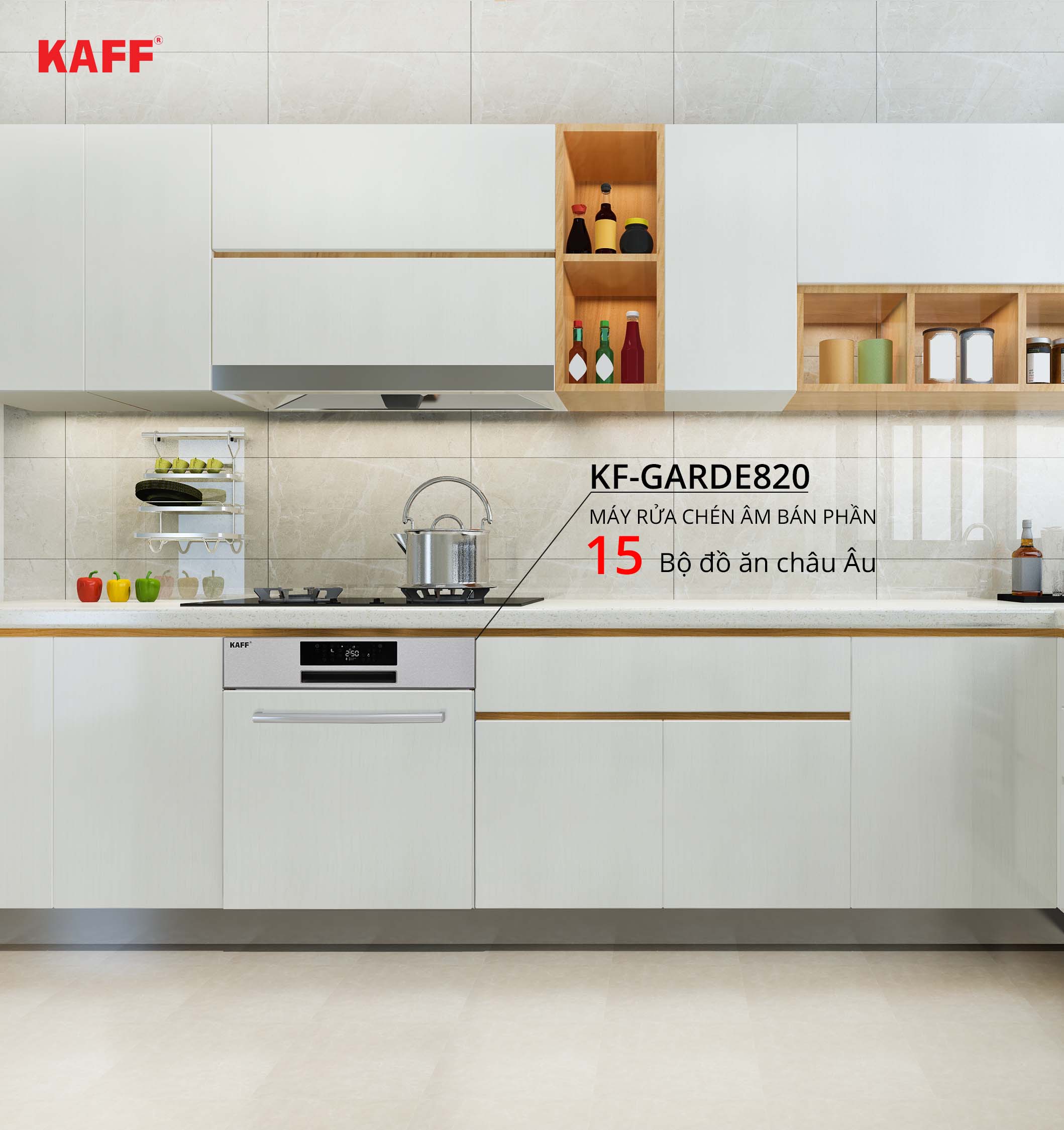 Máy rửa bát KAFF KF-GARDE820 SEMI