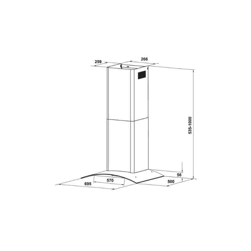 Máy hút mùi gắn tường Hafele HH-WT70A 533.86.807