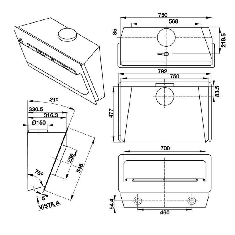 Máy hút mùi gắn tường Hafele HH-WVG80D 539.81.194